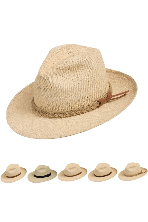 FEDORA PACKABLE FOLDABLE  Panama Straw Hat CLASSIC