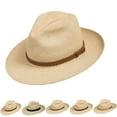 thumbnail image 1 of FEDORA PACKABLE FOLDABLE  Panama Straw Hat CLASSIC, 1 of 3