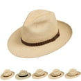 thumbnail image 1 of FEDORA PACKABLE FOLDABLE  Panama Straw Hat CLASSIC, 1 of 3