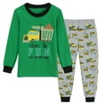 thumbnail image 1 of FEDPOP Boy Tractor Pajama Set Cotton Long Sleeve Sleepwear Truck Pjs 7T, 1 of 7