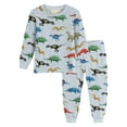 thumbnail image 1 of FEDPOP Boys 100% Cotton 2 Piece Long Sleeve Dinosaur Pajamas Set 6T, 1 of 8