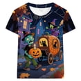thumbnail image 1 of FEDPOP Boys Halloween T-shirts Kids 3D Printed Graphic Tops Pumpkin Short Sleeve Tees Clothes 6T, 1 of 3