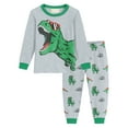 thumbnail image 1 of FEDPOP Boys Pajamas Dinosaur Cotton Kids 2 Piece Pjs Sleepwear 7T, 1 of 7