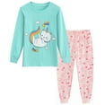 thumbnail image 1 of FEDPOP Girls Cat Pajamas Graphic Pjs 100% Cotton Kids Clothes Sleepwear Sets 6T, 1 of 7
