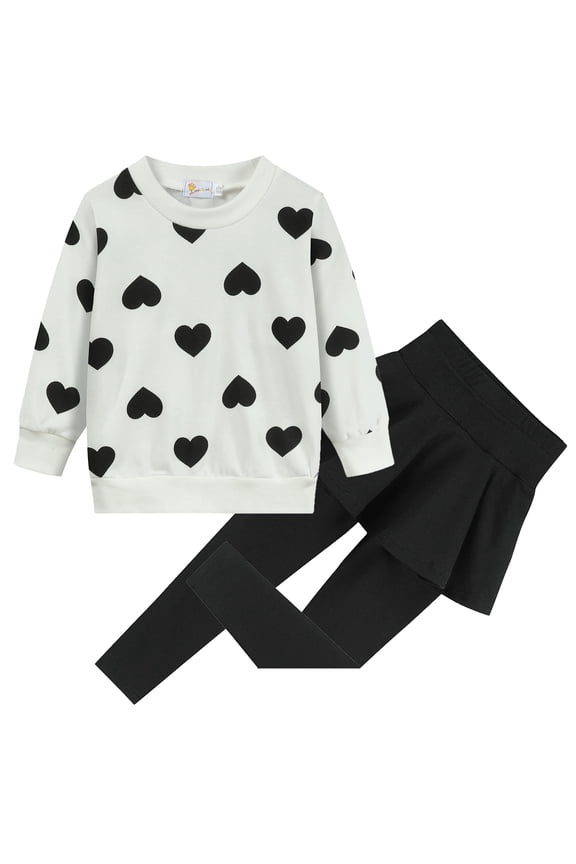 Girls Outfits Clothes Valentine's Day Tops & Leggings Clothing Set 3T