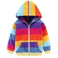 thumbnail image 1 of FEDPOP Girls Zip-Up Hoodie Sweatshirts Toddler Jacket Long Sleeve Hooded Shirts Pollover Tops 4T, 1 of 8