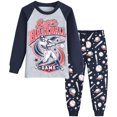 thumbnail image 1 of FEDPOP Kids Baseball Graphic Pajamas 2-Piece Long Sleeve Cotton Sleepwear Set Size 4T, 1 of 7