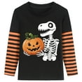thumbnail image 1 of FEDPOP Kids Halloween Long Shirts Boys Girls Dinosaur Glow in the Dark Skeleton Tees Clothes 4T, 1 of 6