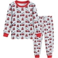 thumbnail image 1 of FEDPOP Little Boys Excavator Pajamas Kids Long Sleeve Snug-Fit Clothes Pjs Set 7T, 1 of 7