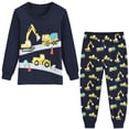 thumbnail image 1 of FEDPOP Pajamas Set Toddlers Boys 2-Piece Cotton Long Sleeve Casual Sleepwear Clothes for Kids 6T, 1 of 7