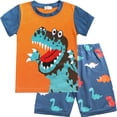 thumbnail image 1 of FEDPOP Toddler Boy 100% Cotton Dinosaur Pajamas Short Sets Clothes for Boys 5T, 1 of 6