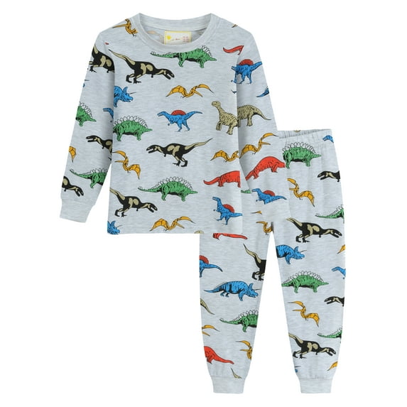 FEDPOP Toddler Boy Dinosaur Clothes Sets Pajamas Sleepwear Pjs 5T