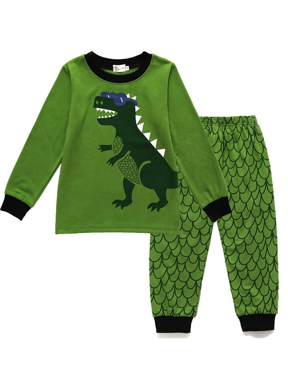 Toddler Boy Dinosaur Pajamas Set Sleepwear Pjs Clothes Sets 2T