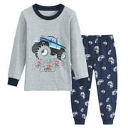 FEDPOP Toddler Boy Pajamas Cotton Clothes Set Pjs Sleepwear 4T