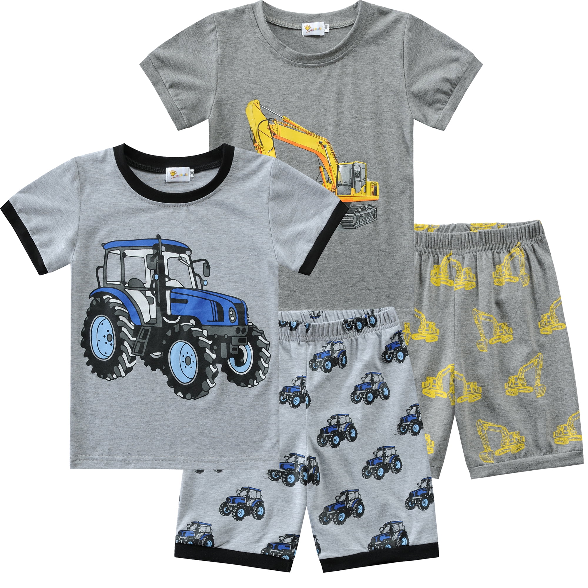 Toddler 2-Piece Colorful Vehicle Pajamas Set