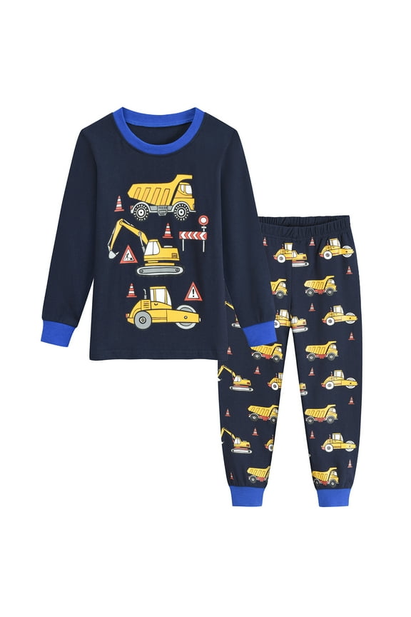 Toddler Boys Cars Pajamas 100% Cotton Pjs Kids Clothes Sleepwear Sets 5T