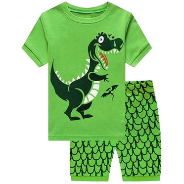 FEDPOP Toddler Boys Dinosaur Pajama Set 2 Piece Pjs Size 7T