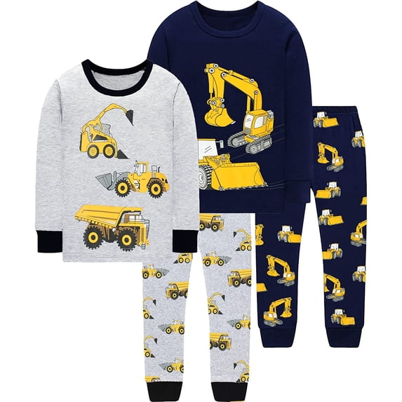 FEDPOP Toddler Boys Pajamas 100% Cotton Sleepwear Pjs Clothes Sets 2T