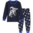 thumbnail image 1 of FEDPOP Toddler Boys Pajamas Astronaut Skateboarding Graphic Long Sleeve Sleepwear Kids Pjs Set Size 3T, 1 of 7