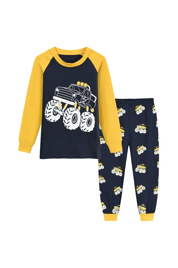 Toddler Boys Pajamas Set Kids Graphic Pjs Cotton Caual Sleepwear Clothes 2T