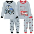 thumbnail image 1 of FEDPOP Toddler Boys Pajamas Tractor Sleepwear 100% Cotton Pjs Clothes Set 5T, 1 of 6