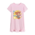 thumbnail image 1 of FEDPOP Toddler Girl Nightgowns Dresses Cotton Sleepshirts Summer Nighties Short Sleeve Pink Dress for Kids 4T, 1 of 7