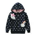 thumbnail image 1 of FEDPOP Toddler Girls Hoodies Zipper Sweatshirt Long Sleeve Cotton Hooded Jacket 3T, 1 of 6