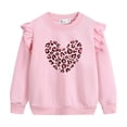 thumbnail image 1 of FEDPOP Toddler Girls Sweatshirts Valentines Day Shirts Heart Graphic Cotton Tops 5T, 1 of 4