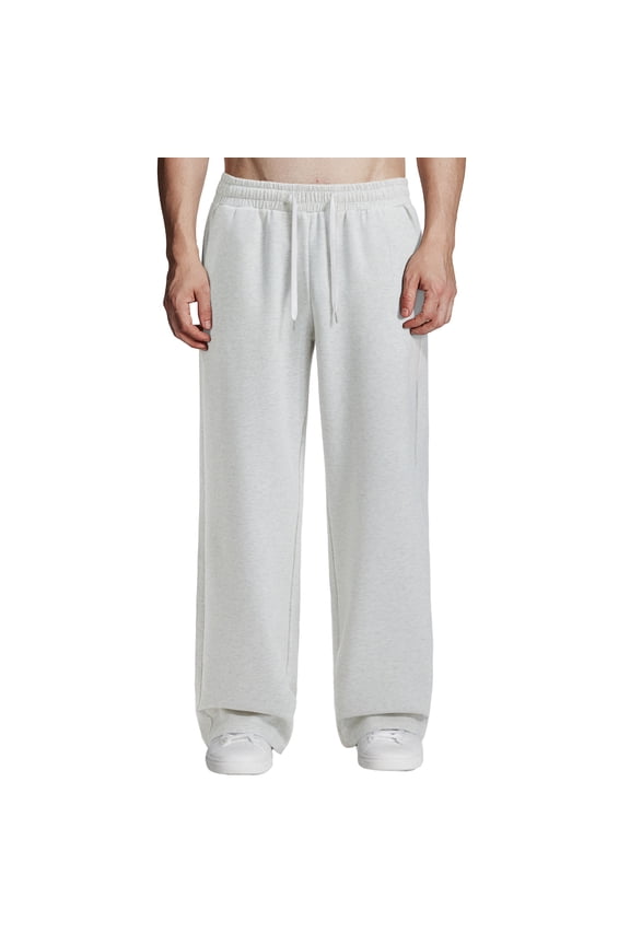 Baggy Sweatpants Men Wide Leg Comfy Lounge Pants Loose Fit Elastic Waist Casual Track Pant