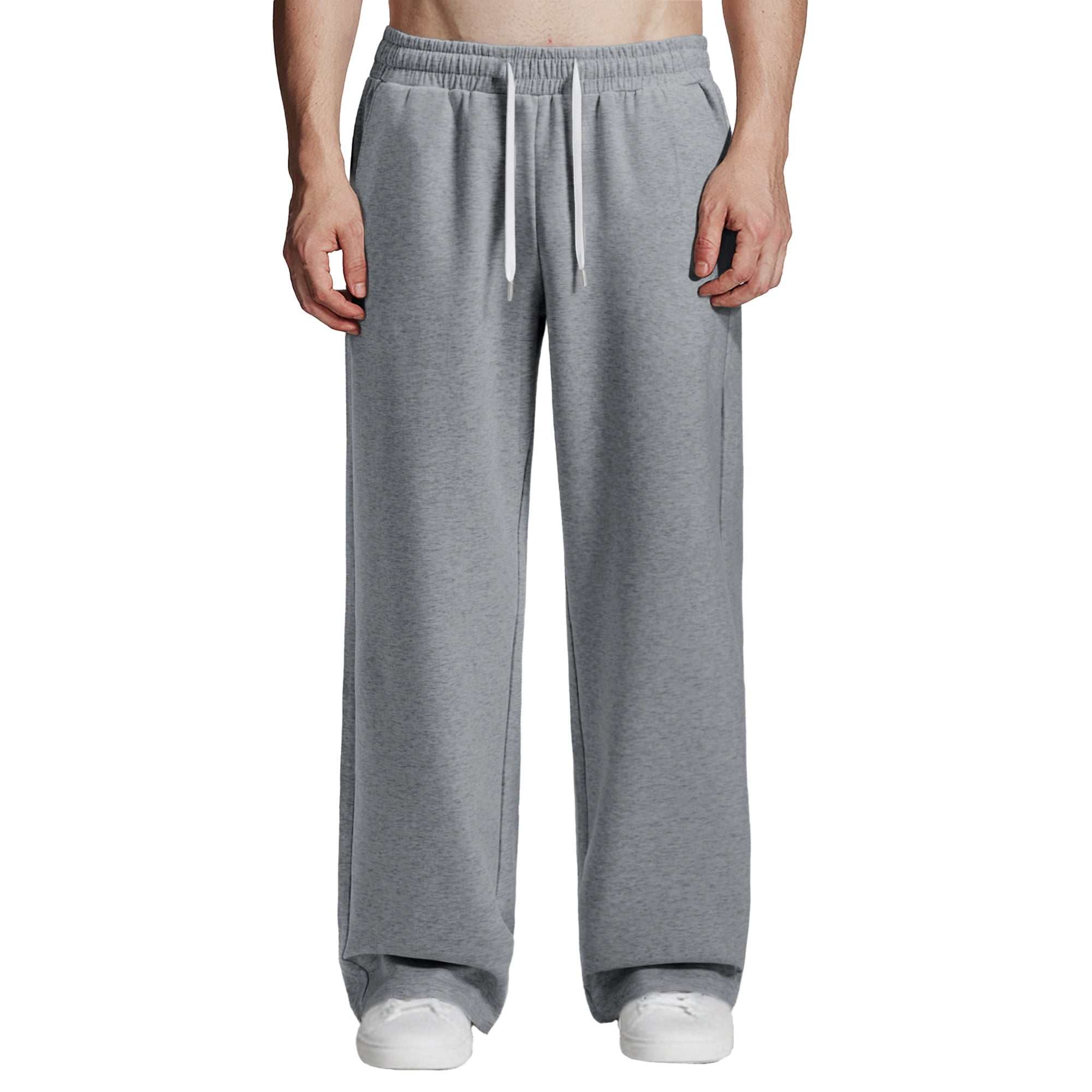 FEDTOSING Baggy Sweatpants Men Wide Leg Comfy Lounge Pants Loose Fit ...