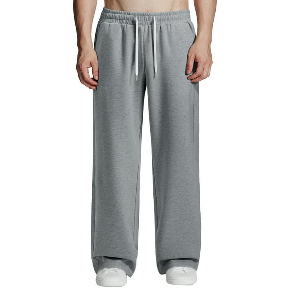 FEDTOSING Baggy Sweatpants Men Wide Leg Comfy Lounge Pants Loose Fit Elastic Waist Casual Track Pant