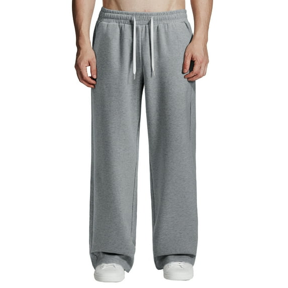FEDTOSING Baggy Sweatpants Men Wide Leg Comfy Lounge Pants Loose Fit Elastic Waist Casual Track Pant