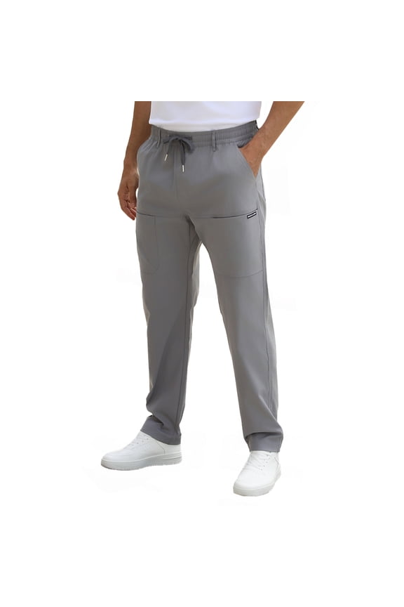 Cargo Pants for Men Summer Drawstring Casual Pants Elastic Stretch Waist Multipants with Pockets, Sizes 30-38