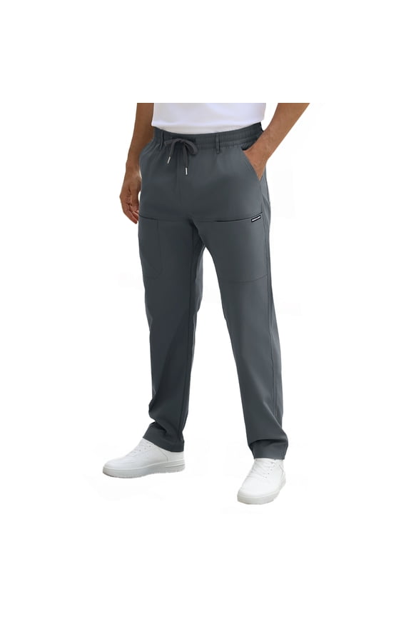 Cargo Pants for Men Summer Drawstring Casual Pants Elastic Stretch Waist Multipants with Pockets, Sizes 30-38