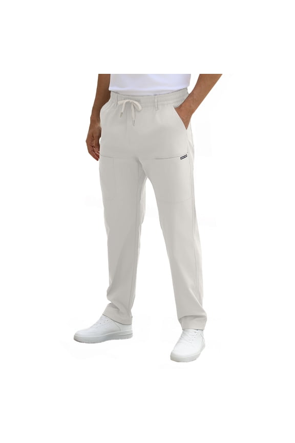 Cargo Pants for Men Summer Drawstring Casual Pants Elastic Stretch Waist Multipants with Pockets, Sizes 30-38