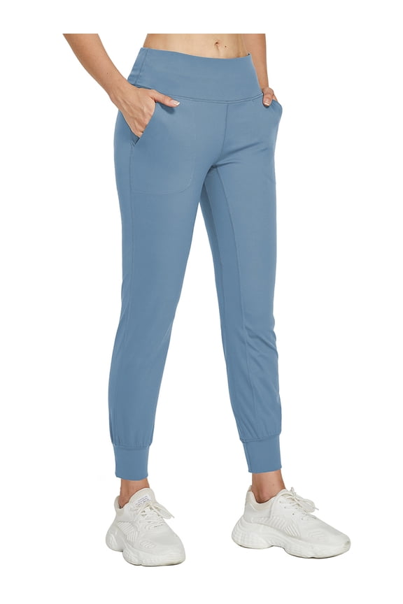 Fit Joggers for Women High Waist Tapered Sweatpants Blue,up to Size XL