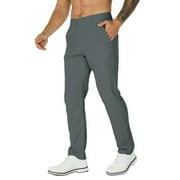 FEDTOSING Mens Golf Pants Stretch Quick Dry Work Dress Pants Lightweight Casual Pants with Silicone Grip Waistband, Sizes 30-38