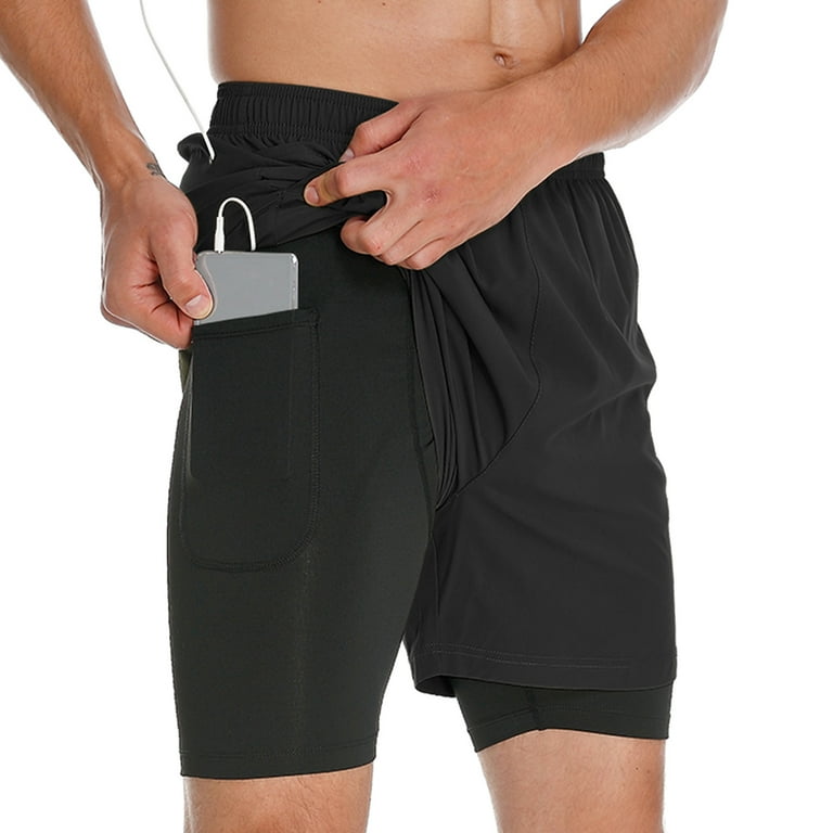 7 inch 2 in 1 running shorts mens best sale