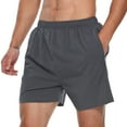 thumbnail image 1 of FEDTOSING Men's 5" Workout Running Shorts Gray Quick Dry Athletic Shorts With Pockets, 1 of 5