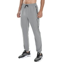 FEDTOSING Men's Joggers Pants Running Workout Athletic Quick Dry Tapered Pant Gray,up to Size 3XL