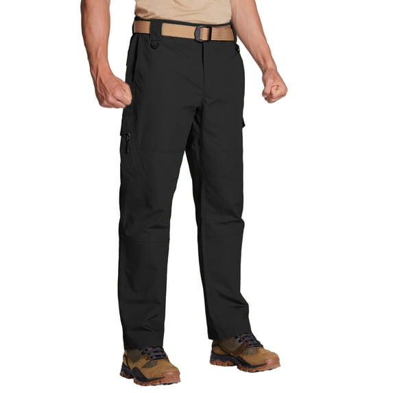 FEDTOSING Waterproof Men's Cargo Work Pants with 8 Pockets Lightweight Hiking Pants, Sizes 30-38