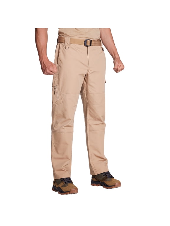 Waterproof Men's Cargo Work Pants with 8 Pockets Lightweight Hiking Pants, Sizes 30-38