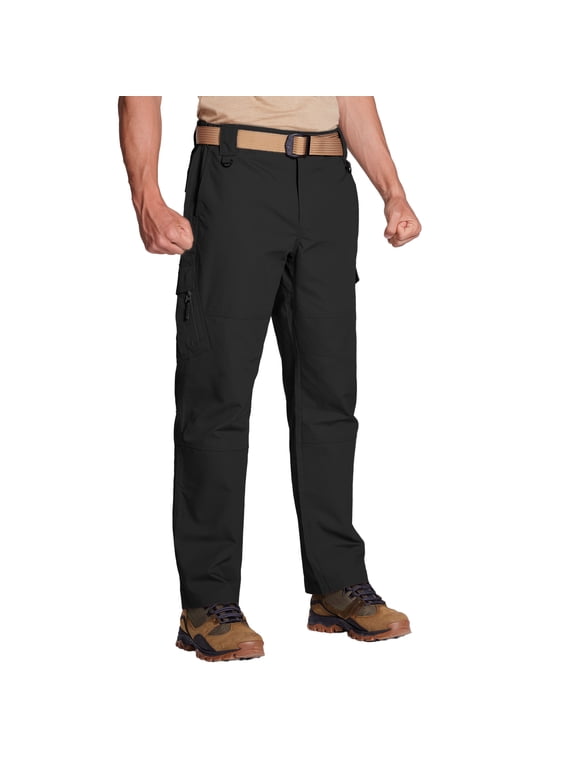 Waterproof Men's Cargo Work Pants with 8 Pockets Lightweight Hiking Pants, Sizes 30-38