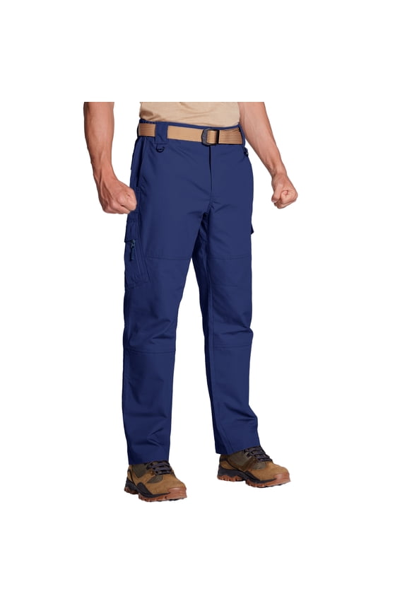 Waterproof Men's Cargo Work Pants with 8 Pockets Lightweight Hiking Pants, Sizes 30-38