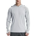 thumbnail image 1 of FEDTOSING Men's UPF 50+ Long Sleeve Shirts Sun Protection SPF/UV Fishing Hoodie T-Shirts Gray, 1 of 6