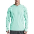 thumbnail image 1 of FEDTOSING Men's UPF 50+ Long Sleeve Shirts Sun Protection SPF/UV Fishing Hoodie T-Shirts Green, 1 of 6