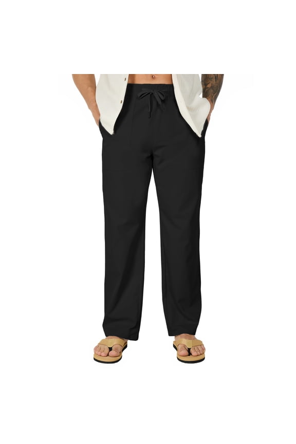 Mens Casual Pants Stretch Lightweight Beach Pants for Men, Sizes 30-38