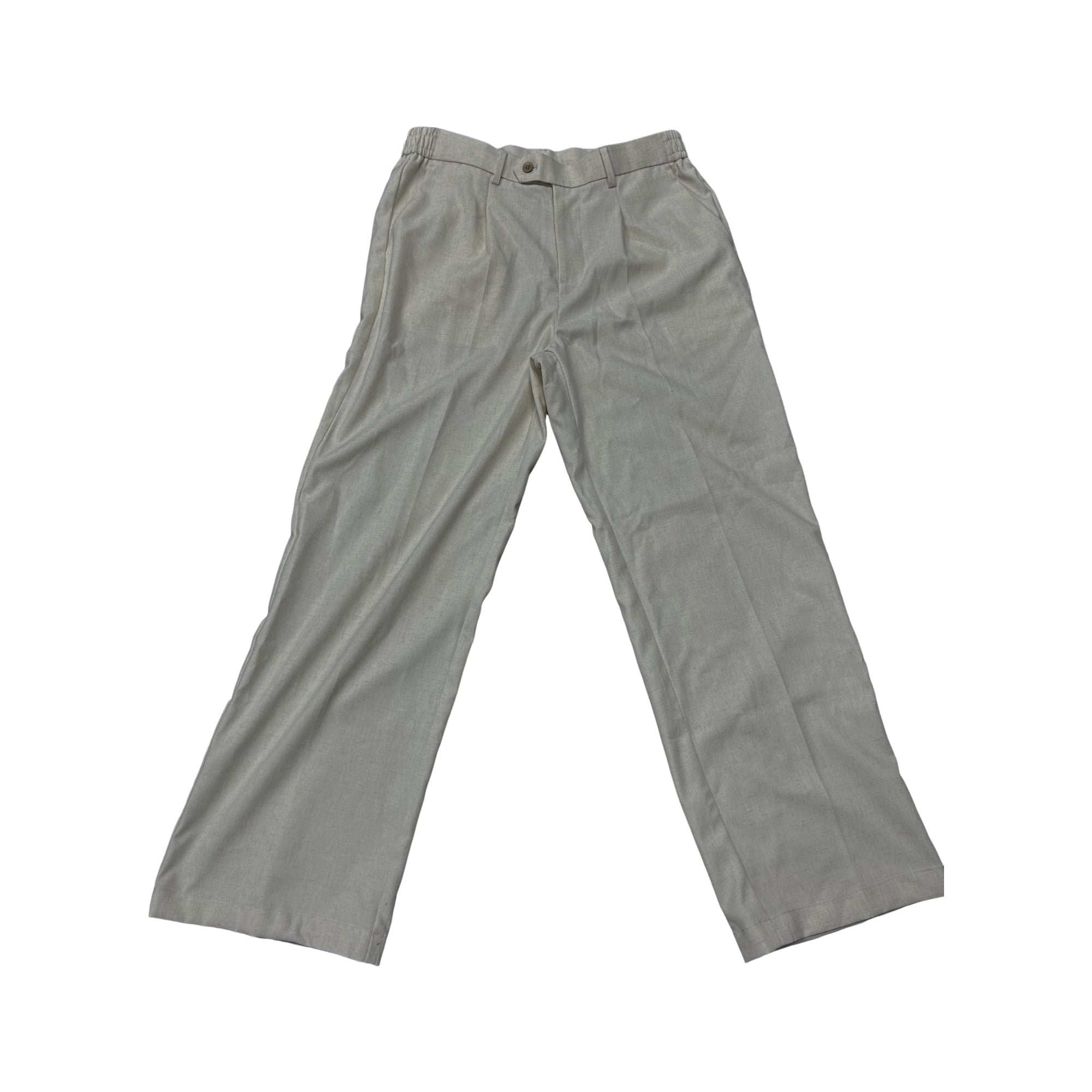 FEDTOSING Mens Linen Casual Dress Pants Old Money Pleated Baggy Wide ...