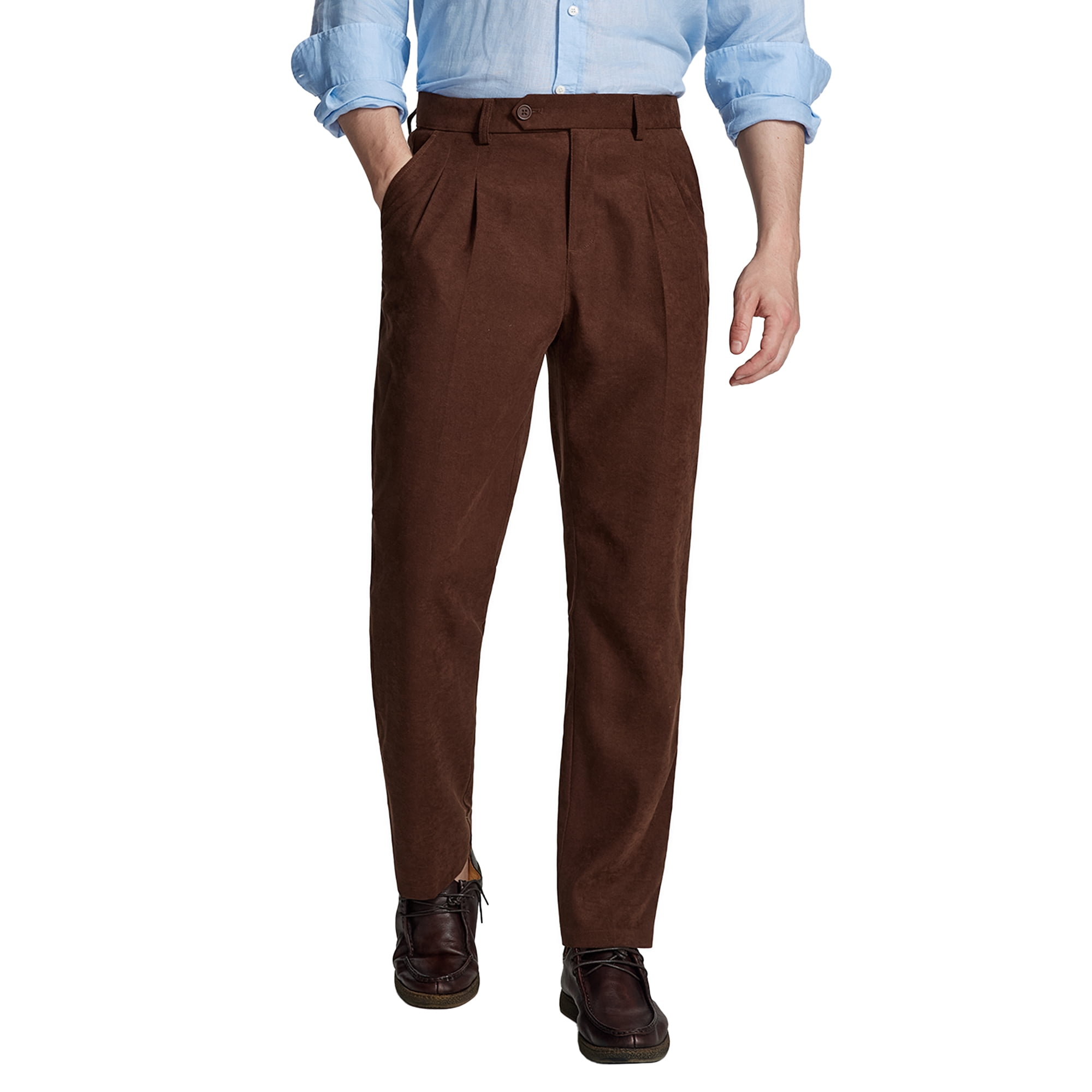 men's chocolate brown dress pants Athletic Fit Stretch Suit Pants main image 1