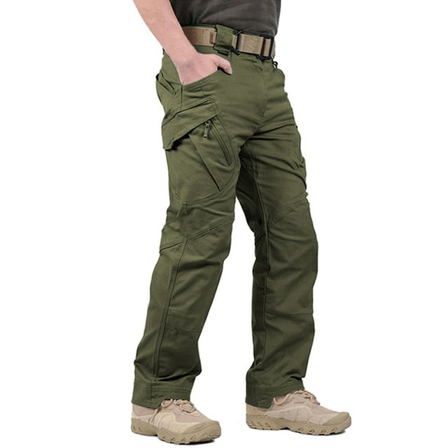 FEDTOSING Relaxed Work Cargo Pants Outdoor Mens Pant Army Green,Size 38